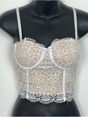 REVAMPED Lace Bustier Crop Corset Top